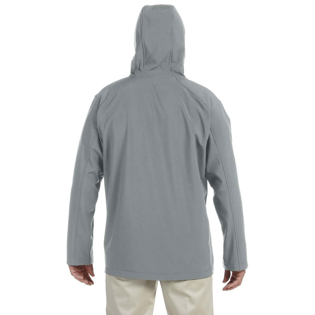 Devon & Jones Men's Charcoal Soft Shell Hooded Jacket
