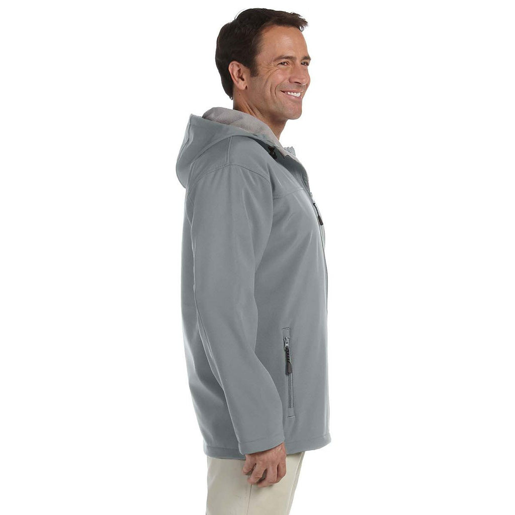 Devon & Jones Men's Charcoal Soft Shell Hooded Jacket