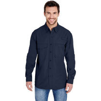 Dri Duck Men's Deep Blue Long-Sleeve Catch Fishing Shirt