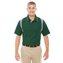 Devon & Jones Men's Forest/Grey Heather Drytec 20 Performance Colorblock Polo