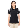Devon & Jones Women's Black/Grey Heather Drytec 20 Performance Colorblock Polo