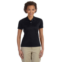 Devon & Jones Women's Black Pima-Tech Jet Pique Polo