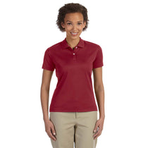 Devon & Jones Women's Burgundy Pima-Tech Jet Pique Polo