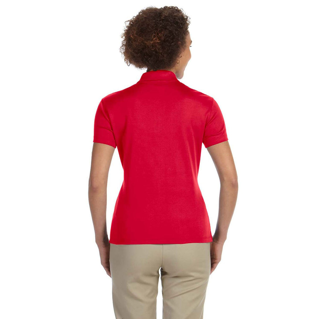 Devon & Jones Women's Red Pima-Tech Jet Pique Polo