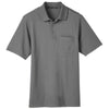 Devon & Jones Men's Graphite CrownLux Performance Plaited Polo with Pockets