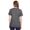 Devon & Jones Women's Graphite CrownLux Performance Plaited Rolled-Sleeve Top