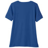 Devon & Jones Women's True Royal CrownLux Performance Plaited Rolled-Sleeve Top