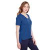 Devon & Jones Women's True Royal CrownLux Performance Plaited Rolled-Sleeve Top