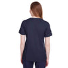 Devon & Jones Women's Navy CrownLux Performance Plaited Rolled-Sleeve Top