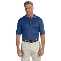 Devon & Jones Men's French Blue Heather Pima-Tech Jet Pique Heather Polo