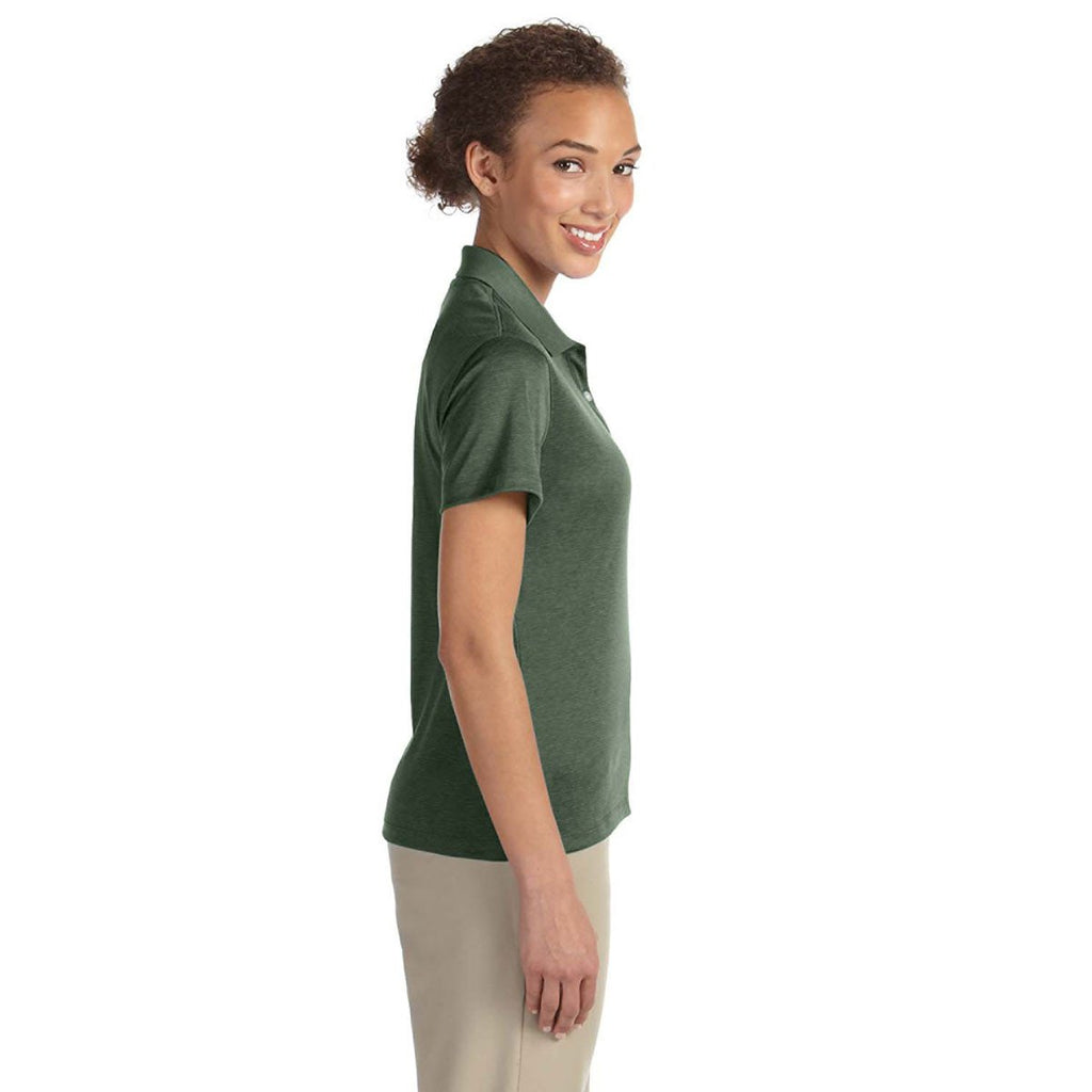 Devon & Jones Women's Forest Heather Pima-Tech Jet Pique Heather Polo