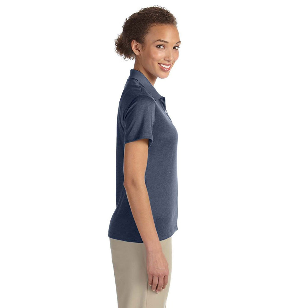 Devon & Jones Women's Navy Heather Pima-Tech Jet Pique Heather Polo