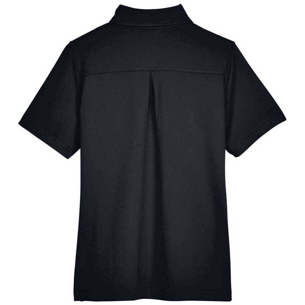 Devon & Jones Women's Black CrownLux Performance Range Flex Polo