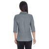 Devon & Jones Women's Navy Heather Pima-Tech Oxford Pique Polo