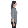 Devon & Jones Women's Navy Heather Pima-Tech Oxford Pique Polo