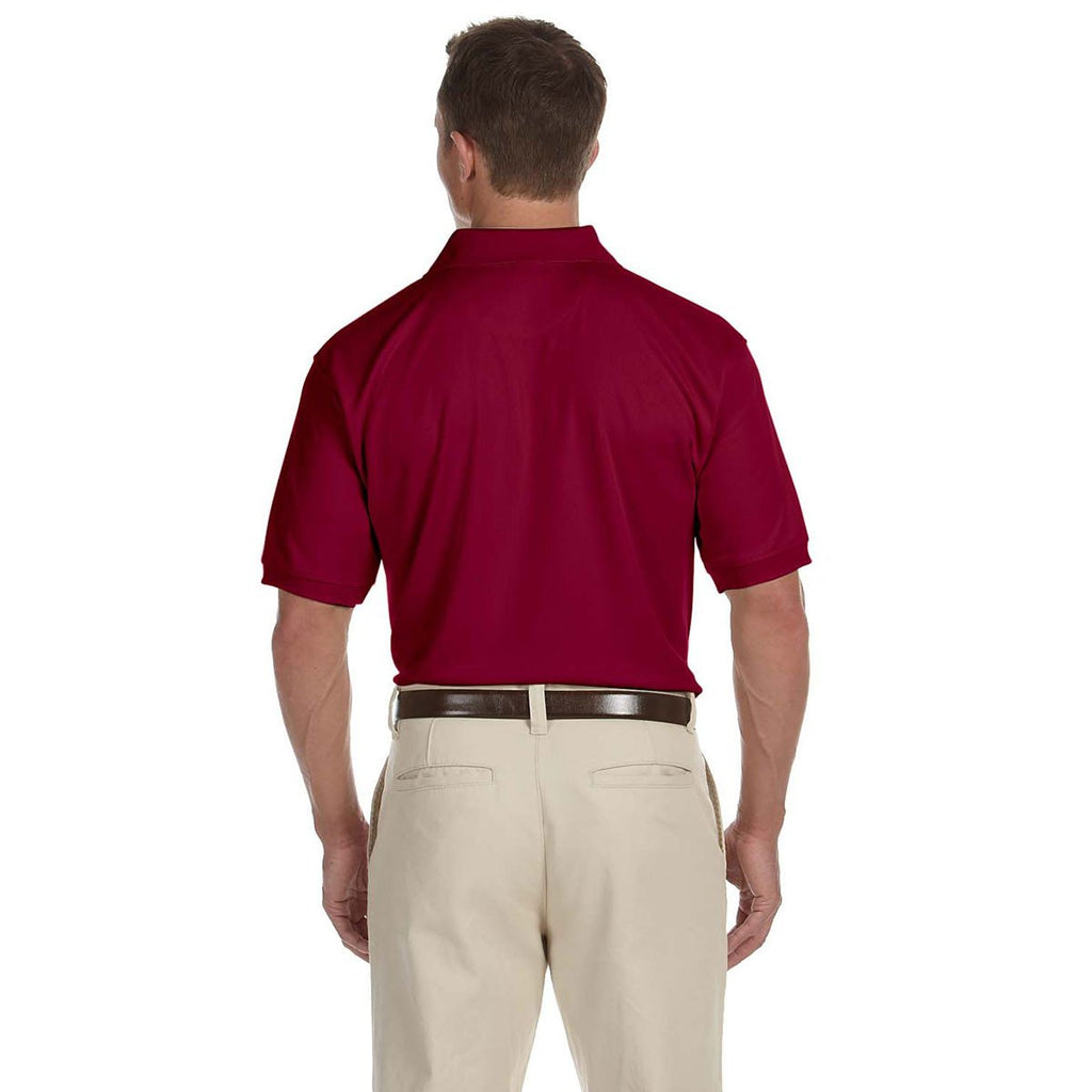 Devon & Jones Men's Crimson Dri-Fast Advantage Solid Mesh Polo