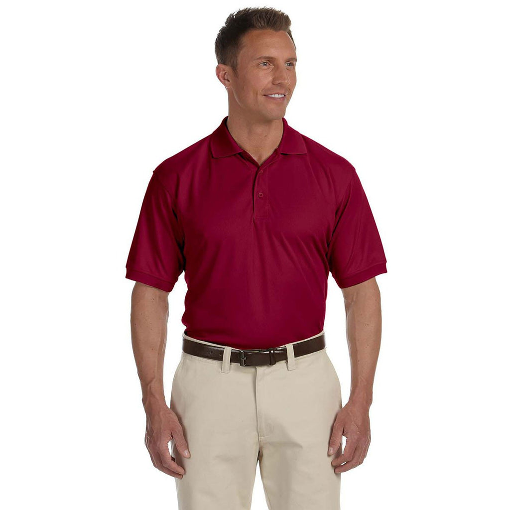 Devon & Jones Men's Crimson Dri-Fast Advantage Solid Mesh Polo