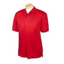 Devon & Jones Men's Red Dri-Fast Advantage Solid Mesh Polo