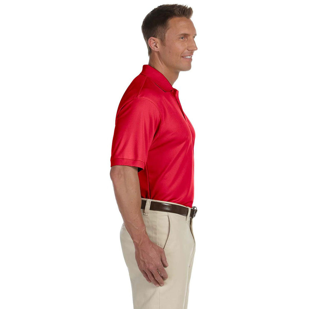 Devon & Jones Men's Red Dri-Fast Advantage Solid Mesh Polo