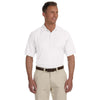 Devon & Jones Men's White Dri-Fast Advantage Solid Mesh Polo