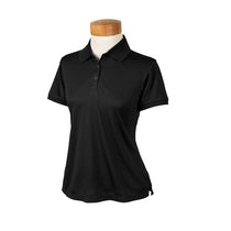 Devon & Jones Women's Black Dri-Fast Advantage Solid Mesh Polo