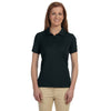 Devon & Jones Women's Black Dri-Fast Advantage Solid Mesh Polo
