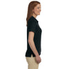 Devon & Jones Women's Black Dri-Fast Advantage Solid Mesh Polo