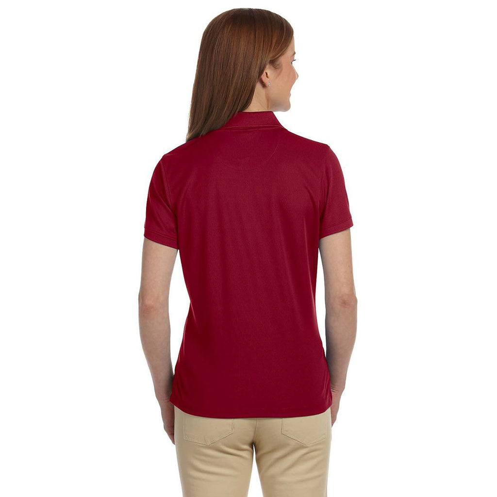 Devon & Jones Women's Crimson Dri-Fast Advantage Solid Mesh Polo