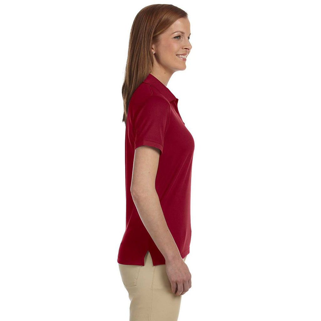 Devon & Jones Women's Crimson Dri-Fast Advantage Solid Mesh Polo