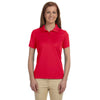 Devon & Jones Women's Red Dri-Fast Advantage Solid Mesh Polo