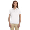 Devon & Jones Women's White Dri-Fast Advantage Solid Mesh Polo