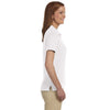 Devon & Jones Women's White Dri-Fast Advantage Solid Mesh Polo