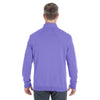 Devon & Jones Men's Grape/Navy Manchester Fully-Fashioned Quarter-zip Sweater