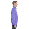 Devon & Jones Men's Grape/Navy Manchester Fully-Fashioned Quarter-zip Sweater