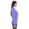 Devon & Jones Women's Grape/Navy Manchester Fully-Fashioned Full-zip Sweater