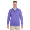 Devon & Jones Men's Grey Purple/Grey Heather/Grey Purple Drytec 20 Performance Quarter-zip