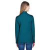 Devon & Jones Women's Dark Teal/Grey Heather Drytec 20 Performance Quarter-zip