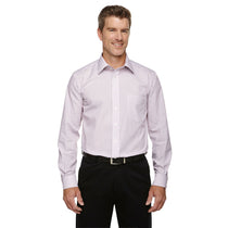 Devon & Jones Men's White/Burgundy/Silver Crown Collection Micro Tattersall