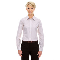 Devon & Jones Women's White Silver Crown Collection Micro Tattersall