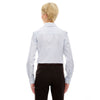 Devon & Jones Women's White/Navy Crown Collection Micro Tattersall
