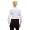 Devon & Jones Women's White/Silver/Slate Crown Collection Micro Tattersall