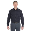 Devon & Jones Men's Black/Graphite Crown Collection Striped Shirt