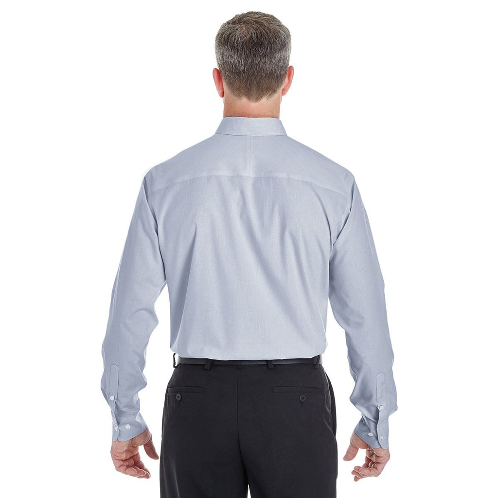 Devon & Jones Men's Navy/White Crown Collection Striped Shirt