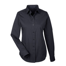 Devon & Jones Women's Black/Graphite Crown Collection Striped Shirt