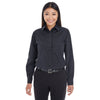 Devon & Jones Women's Black/Graphite Crown Collection Striped Shirt