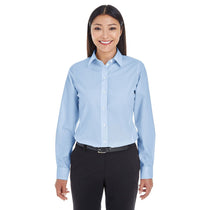 Devon & Jones Women's French Blue/White Crown Collection Striped Shirt