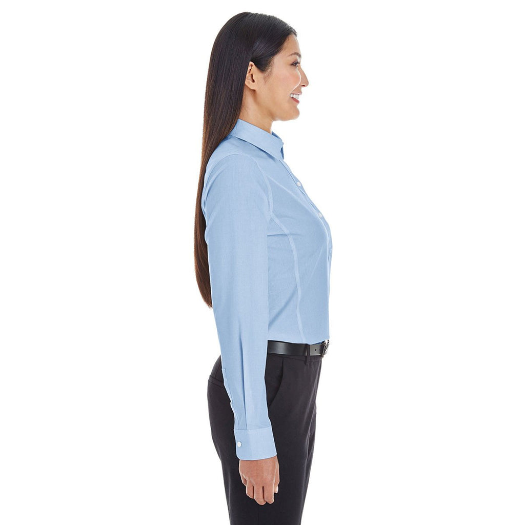 Devon & Jones Women's French Blue/White Crown Collection Striped Shirt
