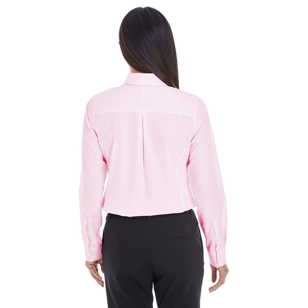 Devon & Jones Women's Pink/White Crown Collection Striped Shirt