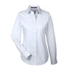 Devon & Jones Women's Silver/White Crown Collection Striped Shirt