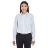 Devon & Jones Women's Silver/White Crown Collection Striped Shirt